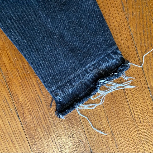 Dark Gray Zara Skinny Jeans with Frayed Hem in Size 6 - Picture 2 of 9